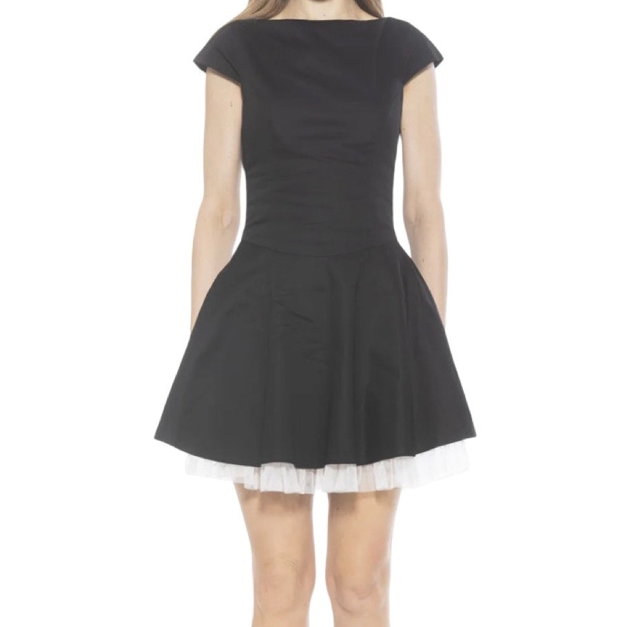 Alexia Admor Aleena Short Sleeves Dress Black Size 10